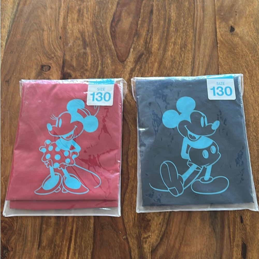 Mickey & Minnie Kids Rain Hooded Panchos bundle Size 130